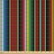Ambesonne Cinco de Mayo Fabric by The Yard, Mexican Serape Colorful Stripes Vertical Lines Latino Design Illustration, Decorative Satin Fabric for Home Textiles and Crafts, 5 Yards, Burgundy Blue